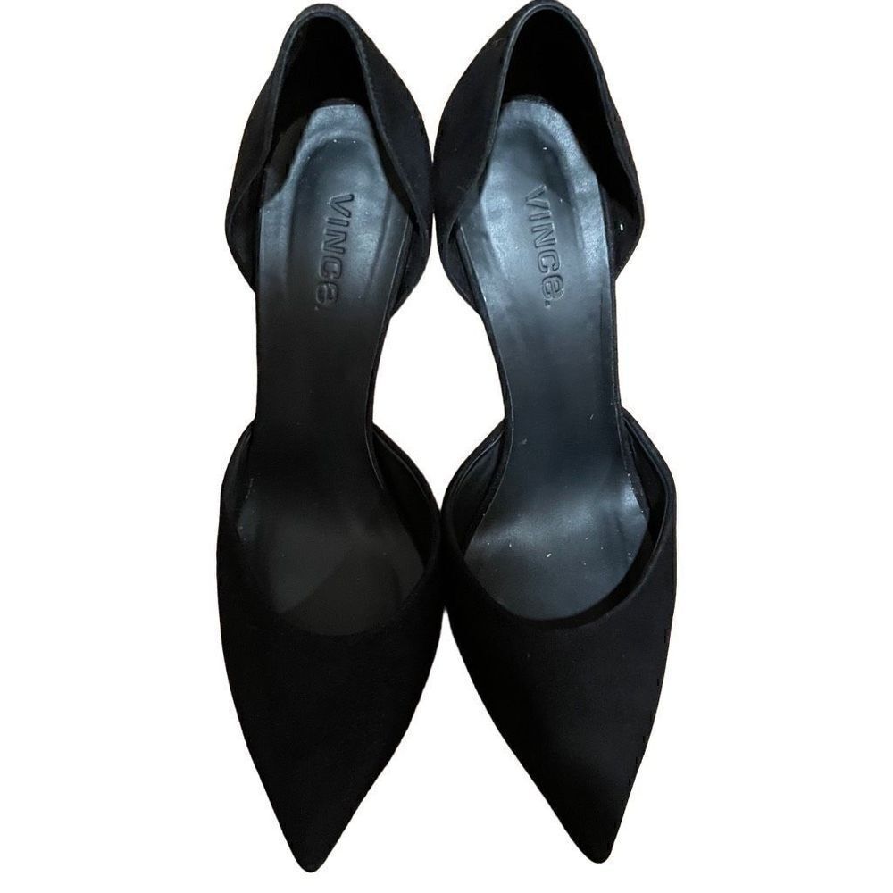 Vince Women’s Pump Celeste Black Suede D’Orsay Size 40